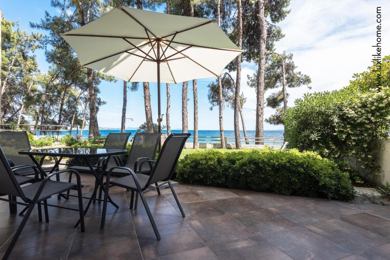 #Luxlikehome - Mediterranee Beachfront Summer House Kalyves Polygyrou Exterior photo